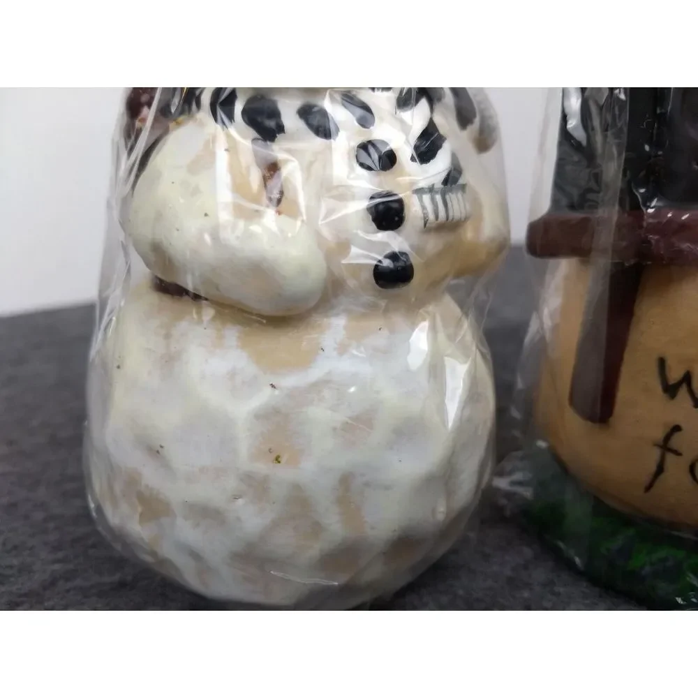 Snowman Christmas‎ Holiday Candles Handmade Lot of 2 Salem Collection NEW SEALED